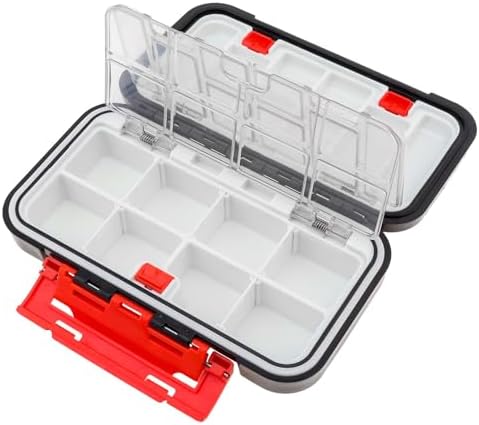 Fishing Tackle Storage Box, Double Sided Waterproof, 16 Compartments, Fishing Lure Box Storage Containers (Black) - Image 4