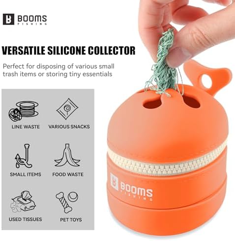 Booms Fishing Portable Trash Pouch: Silicone Expandable & Collapsible Fishing Line Waste Cantainer - ST2 Eco-Friendly Reusable Garbage Holder for Fishing, Hiking, Camping & Outdoor Activities - Image 4