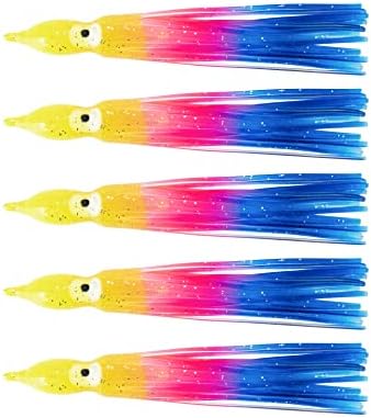 BLUEWING Trolling Squid Skirts Fishing Saltwater 2,3,5,8,12 Inch Octopus Lures 1pcs/5pcs by BLUEWING