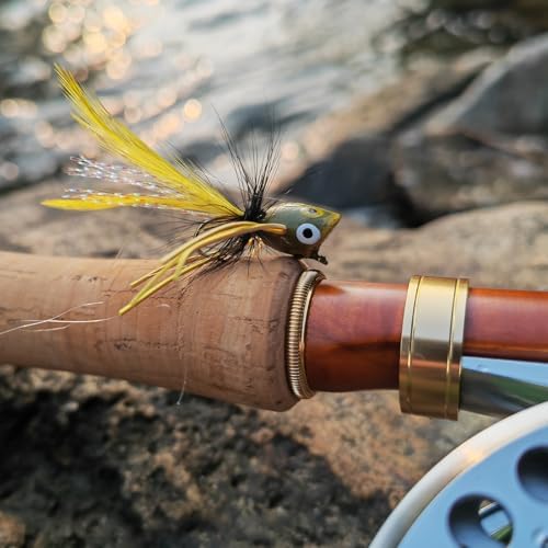 Fly Fishing Flies Assortment Kit Dry Wet Nyphms Tenkara Popper Streamer Woolly Bugger for Trout Bass Salmon Steelhead with Fly Box - Image 6