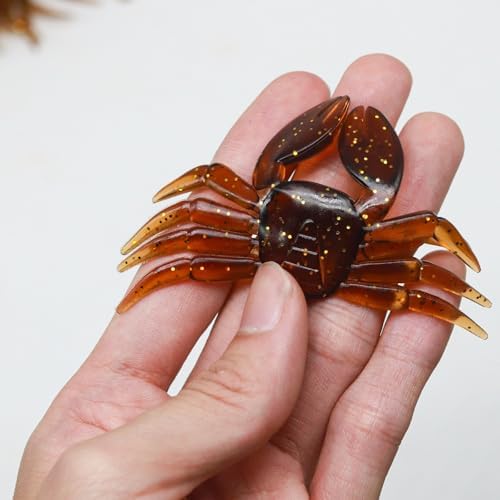 15PCS Crab Bait Kit - Artificial Silica Gel Lures, Lifelike 3D Soft Crab Lures for Freshwater Fishing - Image 4