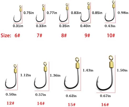 Fishing Hook with Leader,5 Hooks Fishing Rig-7 Strands Nylon Coated Fishing Leader with Swivle,Snap,Hooks - Image 7