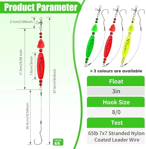 YOTO Santee Cooper Rig, Catfish Rig for Bank Fishing, Catfishing Tackle Rattler Floats, Chunky Rigs Catfish Equipment - Image 4