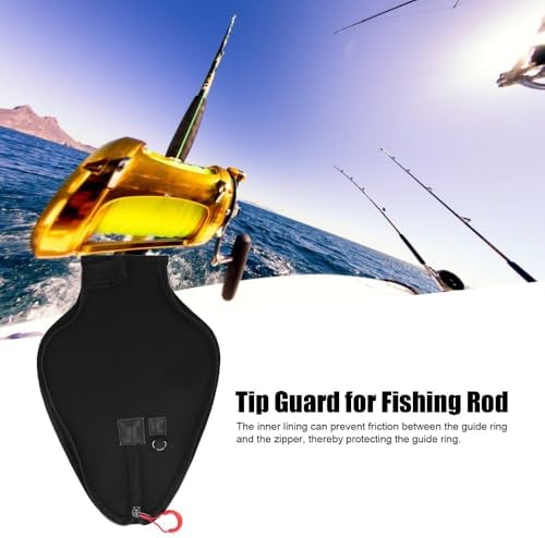 EVA Fishing Rod Tip Protector – Large Zipper Opening Protective Sleeve for Guide Rings & Telescopic Rods,Lightweight & Durable Rod Tip Cover‌ - Image 7