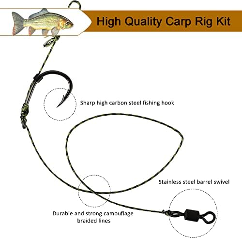 Dovesun Carp Fishing Hair Rigs Carp Fishing Equipment with Baits Hooks Accessories 41PCS/151PCS - Image 2