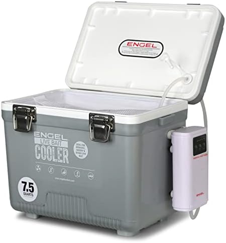 ENGEL Live Bait Cooler PRO for Fishing - Portable Minnow and Bait Bucket with Lithium-Ion Rechargeable Aerator by ENGEL