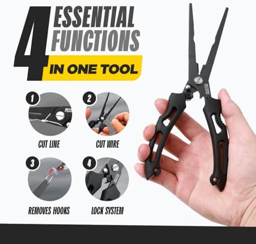Beyond Fishing QuickRig Fishing Pliers – Multifunction Stainless Steel Split Ring Pliers for Fishing with Line Cutter & Crimper – Corrosion Resistant & Spring Loaded Design - Image 2