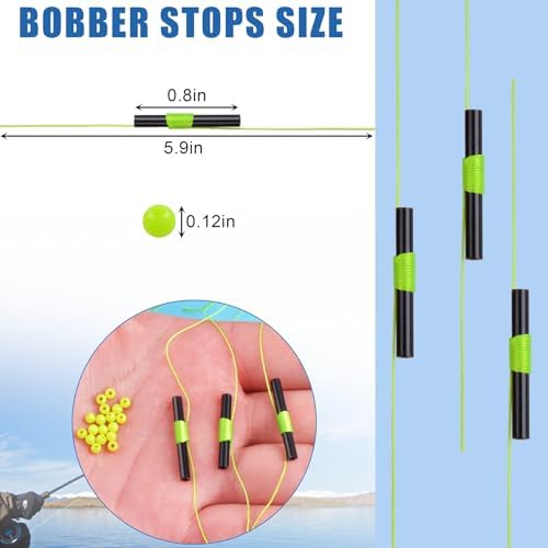 Fishing Bobber Stops, Slip Bobber Stoppers for Fishing Line - Image 2