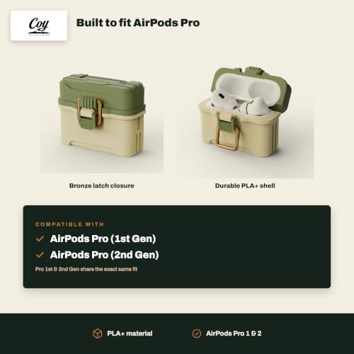 COY Fishing Tackle Box Case for AirPods Pro 2 & 1, Gift for Men, Green - Image 5