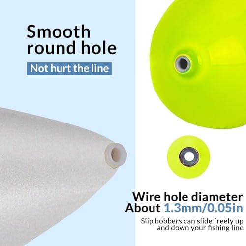 THKFISH Fishing Bobbers Slip Bobbers for Fishing Floats Bobbers for Fishing Balsa Bobbers for Steelhead Fish Float Rigs Freshwater Saltwater Floatage - Image 4