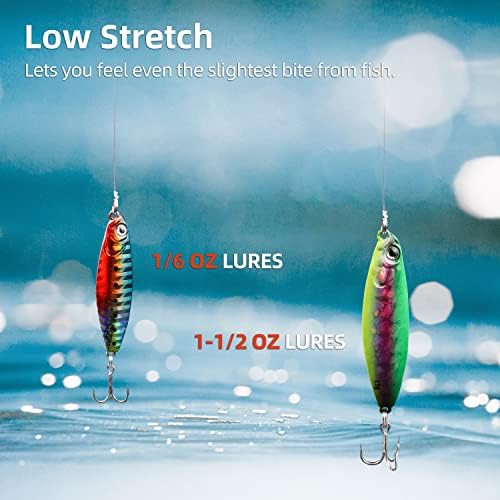 RUNCL Fluorocarbon Fishing Line, PowerFluoro Clear Ice Fishing Leader Line - Virtually Invisible, Faster Sinking, Extra Sensitivity, 300/500/1000yds, 5-32lb Break Strength, Fishing Gifts - Image 4