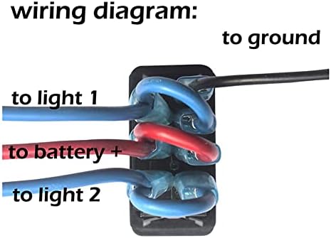 12V Dual RED Led Drive Tilt Momentary Rocker Switch with Wires (ON)-Off-(ON) DPDT Switch for Car Boat Marine Ship Console Replacement Waterproof Switch IP66 - Image 6