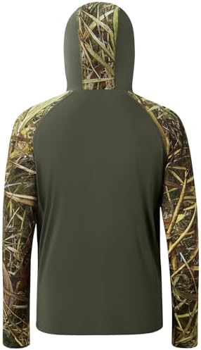 BASSDASH Men’s UPF 50 Performance Fishing Shirt Cooling Hoodie Camo Long Sleeve FS17M - Image 3