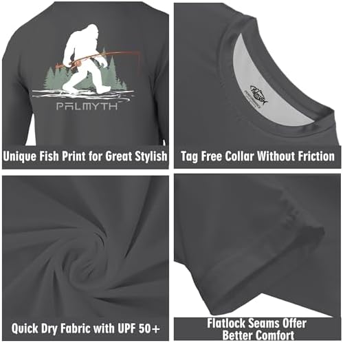 Palmyth Fishing Shirts for Men Long Sleeve UPF 50+ T Shirt Sun Protection - Image 5