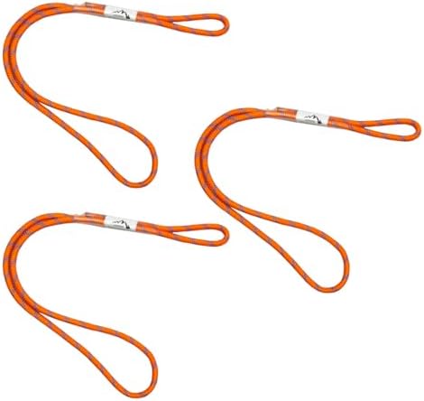 8mm (5/16") Sewn Prusik Loop 18 Inches / 24 Inches - Ideal for Arborist, Firefighting, Rigging, and Rescue Gear Orange | 18 inch | Pack of 3 by AINIKEY