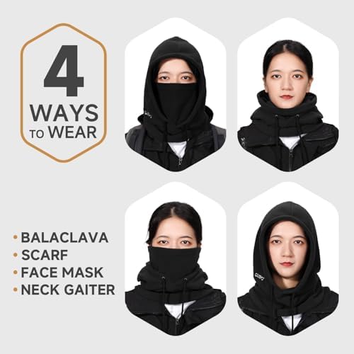 OZERO Winter Balaclava Gloves Set: Windproof Ski Mask Balaclava & Gloves - Image 5