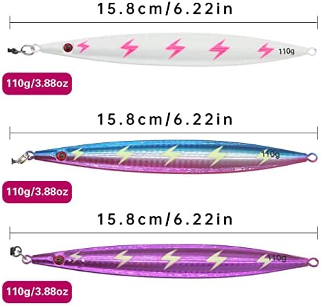 Fishing Vertical Jig Spoon Lures Slow Pitch Design Saltwater Tuna Bait Plus - Image 2