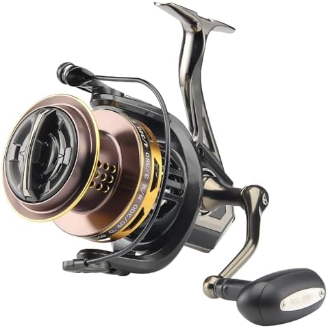 Big Game Surf Spinning Fishing Reel, 44Lbs Max Drag Saltwater Fishing Reels by HAUTTON