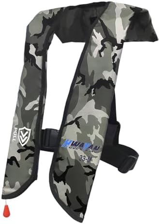 Manual Inflatable Life Jacket for Adults| Supports up to 330 lbs by HWAYAN
