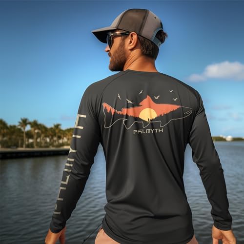Palmyth Fishing Shirts for Men Long Sleeve UPF 50+ T Shirt Sun Protection - Image 3