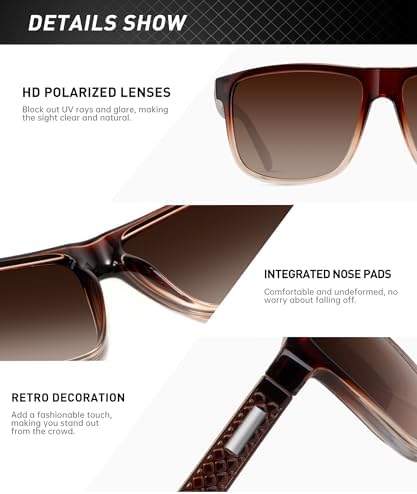 KALIYADI Polarized Sunglasses for Men, Lightweight Sun Glasses with UV Protection for Driving Fishing Golf - Image 5
