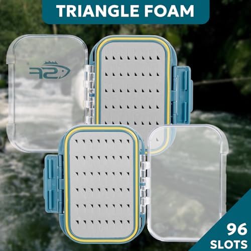 SF Double Sided Waterproof Fly Box With Clear Lid Easy Grip Foam S 3Pcs - Image 3