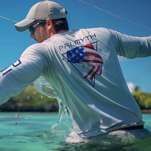 Palmyth Fishing Shirts for Men Long Sleeve UPF 50+ T Shirt Sun Protection - Image 2