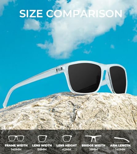 KALIYADI Polarized Sunglasses for Men, Lightweight Sun Glasses with UV Protection for Driving Fishing Golf - Image 3