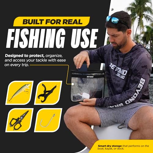 Beyond Fishing DryVault Tackle Storage Bag – Soft Plastic Bait Storage, Fishing Tackle See Through Bait Bag, Water-Resistant, Durable & Transparent Soft Bait Organizer for Easy Gear Access - Image 2