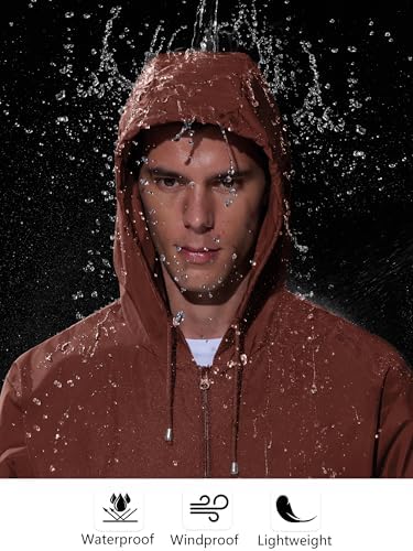 UIQUR Mens Rain Jacket Raincoat Waterproof Windbreaker - Image 4
