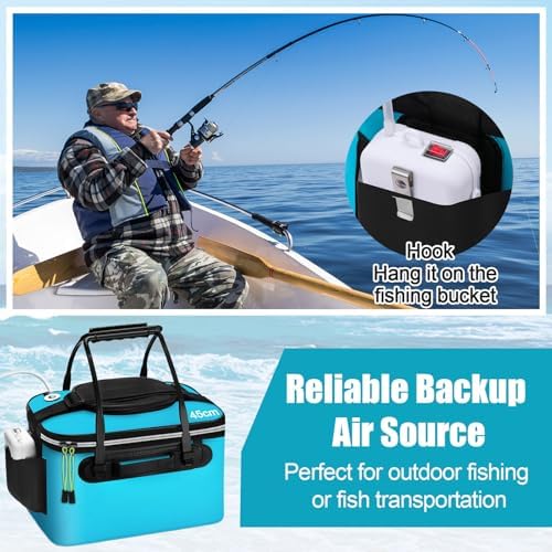 2 Pcs Fishing Bucket and Live Bait Aerator - Image 4