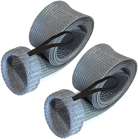 Reaction Tackle Rod Socks, Fishing Rod Sleeves and Covers for Spinning and Casting Rods, Breathable Mesh Rod Protectors with Elastic Band (2-Pack) by ReactionTackle