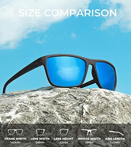 KALIYADI Polarized Sunglasses for Men, Lightweight Sun Glasses with UV Protection for Driving Fishing Golf - Image 3
