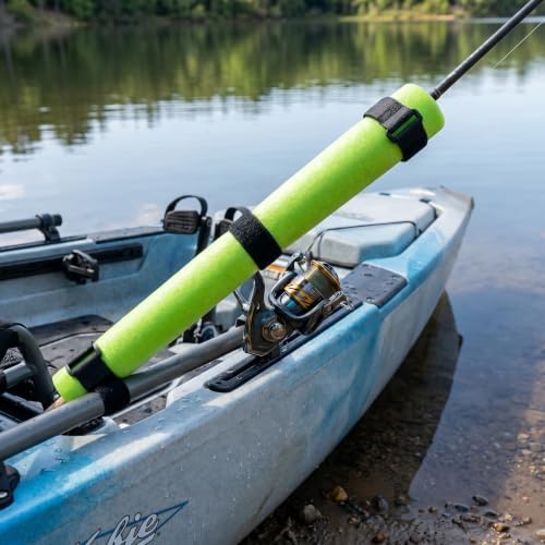 Fishing Rod Float Tube with Fastening Straps, EVA Foam Rod Butt Cushion for Kayak & Boat Fishing, Floating Accessory Keeps Rod Tip Afloat and Prevents Sinking in Water - Image 5