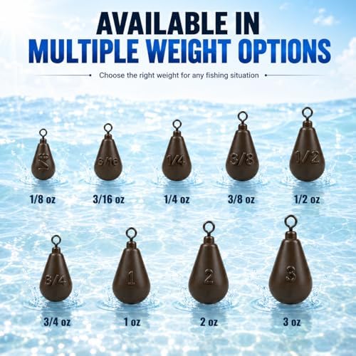 Eupheng Casting Swivel Bell Sinkers Fishing Weights Drop Shot Weights with Swivels Fishing Lead Sinker 1/8oz-3oz Drop Shot Dipsey Lead Saltwater - Image 4
