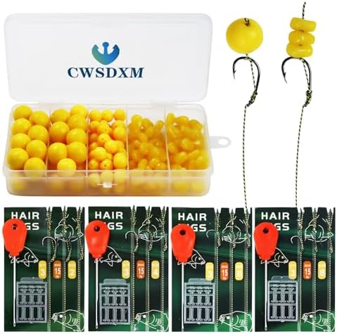 CWSDXM Carp Fishing Hair Rigs Baits Carp Rigs Kit Fishing Equipment Accessories 70pcs/206pcs by Fishing