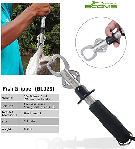 Booms Fishing G1 Fish Gripper Grip and Hold Fish with Tight Grip Largest Model Built-in Scale - Image 2