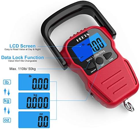 HEETA Fish Scale Digital Fishing Luggage Weight Scale with Measuring Tape - Image 4