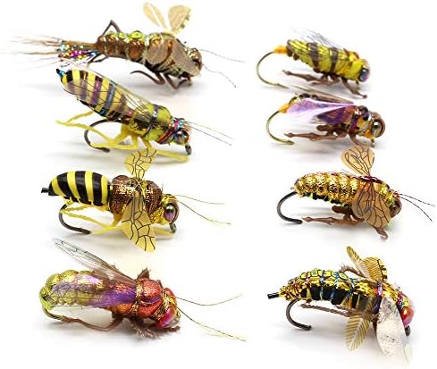 YZD Fly Fishing Flies Realistic Dry Wet Nymph Trout Flies Hand Tie Lures Kits 12/26/48 Pcs… - Image 2