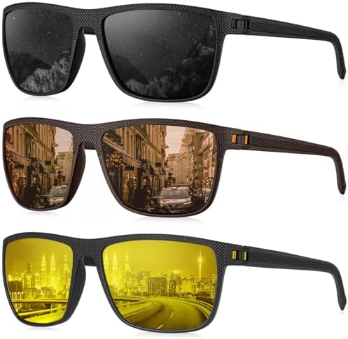 KALIYADI Polarized Sunglasses for Men, Lightweight Sun Glasses with UV Protection for Driving Fishing Golf by KALIYADI