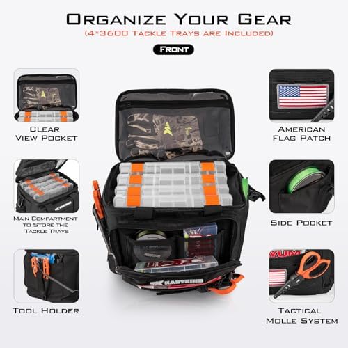 KastKing Karryall with Box Tackle Bag, Saltwater & Freshwater Gear Storage - Image 2