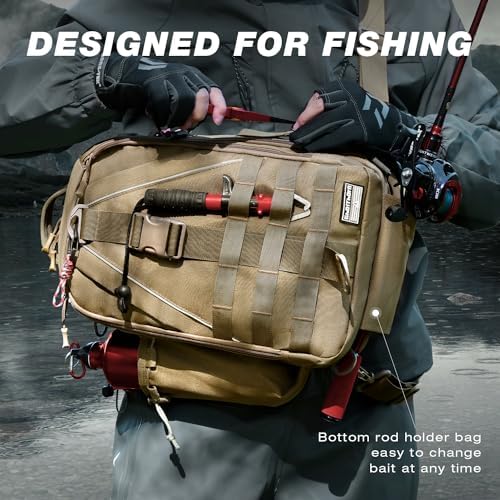 Ghosthorn Fishing Backpack with Rod Holder, Tackle Storage Bag Lightweight - Image 5