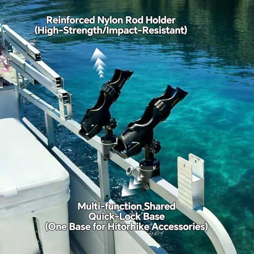 HITORHIKE Fishing Rod Holder Universal Fit Kit Allows for 360-degree Adjustment Kayak Fishing Boat Powerlock Rod Holder - Image 4