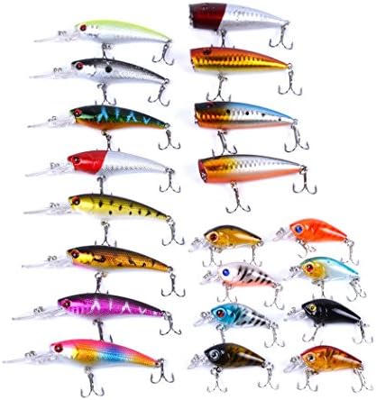 Aorace Fishing Lures Kit Mixed Including Minnow Popper Crank Baits with Hooks for Saltwater Freshwater Trout Bass Salmon Fishing by Aorace