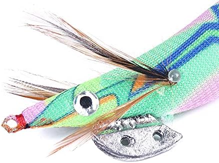 10pcs Squid Jigs Saltwater Glow Squid Jig Fishing Lures Shrimp Prawn Lures Luminous Artificial Fishing Lures Kit for Octopus Cuttlefish - Image 3