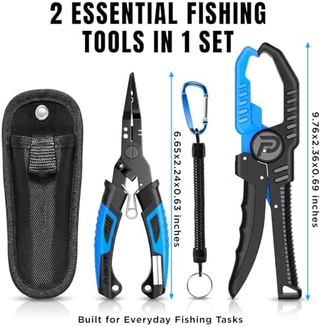 PLUSINNO Fishing Gear, Fishing Tools, Fishing Accessories, Corrosion Resistant Fishing Pliers Kit, Fishing Knife, Floating Fish Lip Gripper Fishing Gifts for Men, Gifts for Fishermen - Image 3