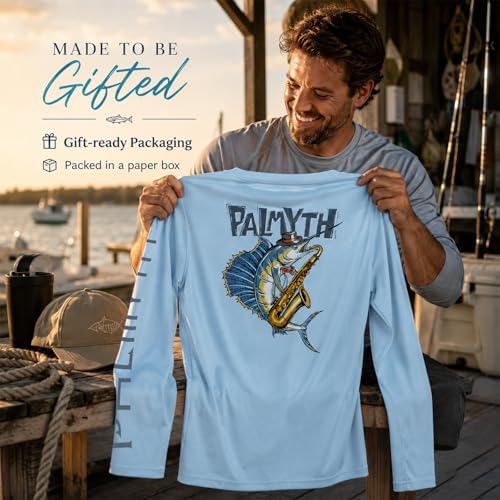 Palmyth Fishing Shirts for Men Long Sleeve UPF 50+ T Shirt Sun Protection - Image 3
