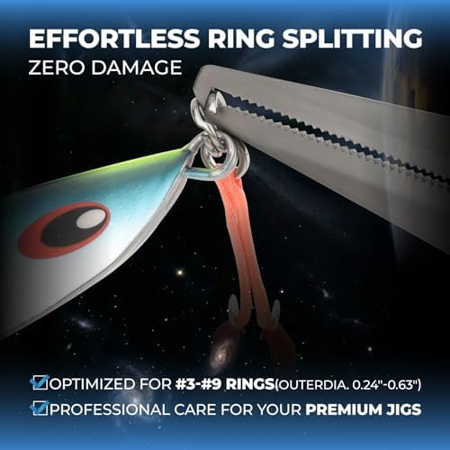 GOMEXUS Fishing Pliers Saltwater with Side Cutters, Never Rust Inshore & Nearshore Titanium Fishing gear with Lanyard & Leather Sheath, Hook Remover, (7'' Split Ring Nose) - Image 5