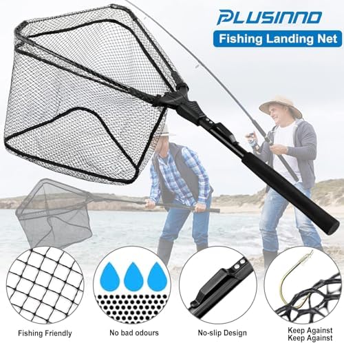 PLUSINNO Fishing Net Fish Floating Landing Net with Handle - Image 6