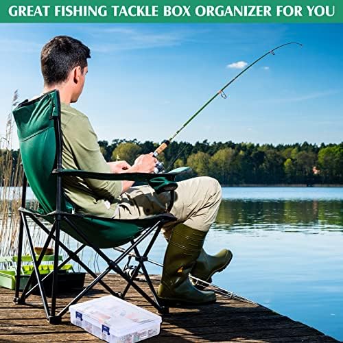 Honoson 6 Pack Fishing Tackle Box Organizer, Clear Waterproof Movable Tray - Image 6